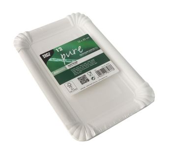 PAPSTAR Tacki białe z papieru 13 cm x 20 cm, 12szt.