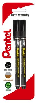 Pentel Foliopis z cienką okrągłą końcówką NF450 - czarny x 2