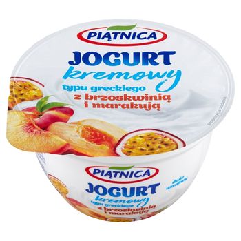 Piątnica Jogurt kremowy typu greckiego z brzoskwinią i marakują 150 g