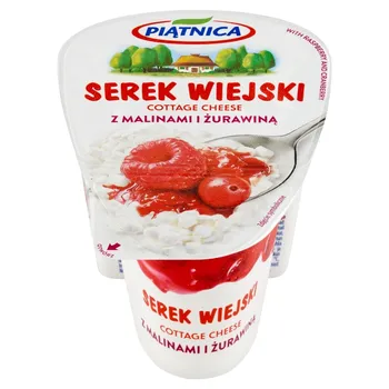Piątnica Serek wiejski z malinami i żurawiną 150 g