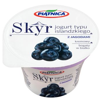 Piątnica Skyr Jogurt typu islandzkiego z jagodami 150 g