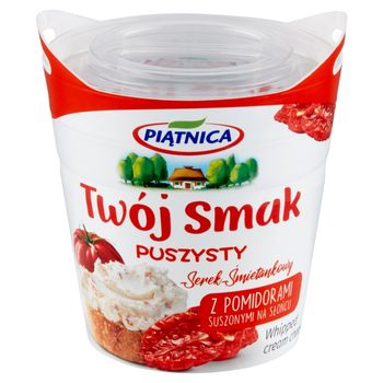Piątnica Twój Smak Serek śmietankowy puszysty z pomidorami suszonymi na słońcu 150 g