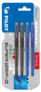 Długopis PILOT Super Grip G 2 szt niebieski + 2 szt czarny