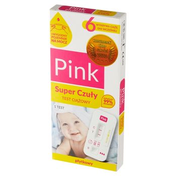 Pink Super czuły test ciążowy płytkowy