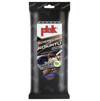 PLAK BIO Ściereczki do kokpitu matowe Black Trend 24 szt.