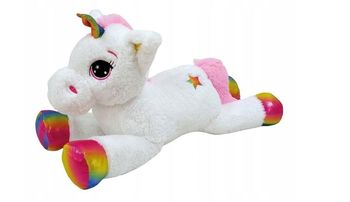Pluszowy tęczowy jednorożec 85cm