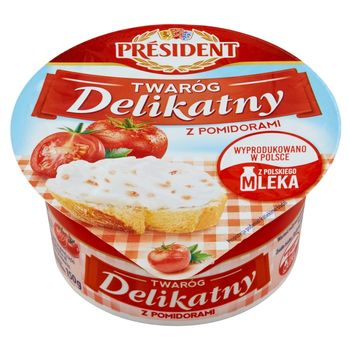 Président Twaróg Delikatny z pomidorami 150 g