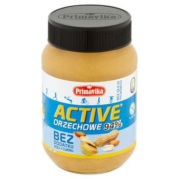 Primavika Active Pasta orzechowa bez dodatku soli i cukru 470 g