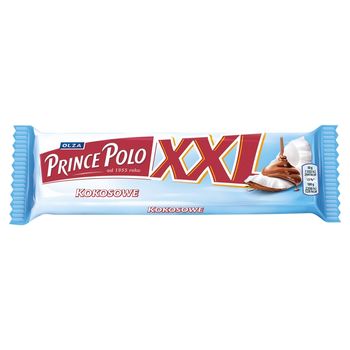 Prince Polo XXL Kruchy wafelek z kremem kokosowym oblany czekoladą mleczną 50 g