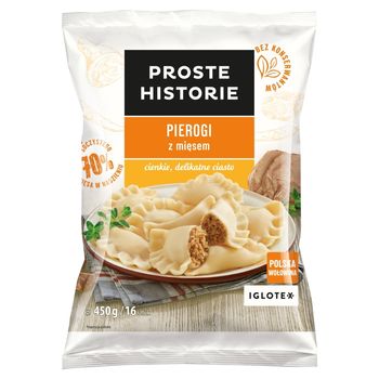 Proste Historie Pierogi z mięsem 450 g (16 sztuk)