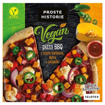 Proste Historie Vegan Pizza BBQ z sosem barbecue dynią i jalapeño 340 g