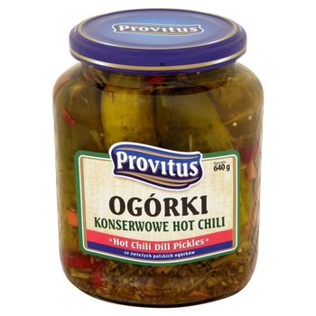 Provitus Ogórki konserwowe hot chili 640 g
