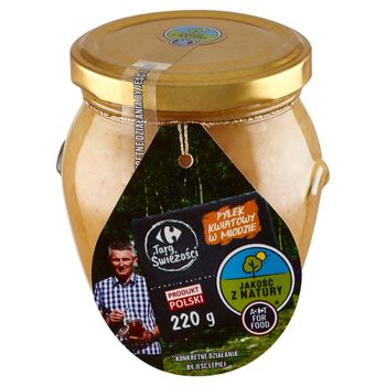 Carrefour Targ Świeżości Pyłek kwiatowy w miodzie 220 g