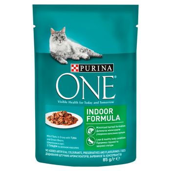 PURINA ONE Indoor Formula Karma dla dorosłych kotów 85 g