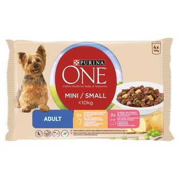 PURINA ONE Mini Adult Karma dla psów 400 g (4 x 100 g)