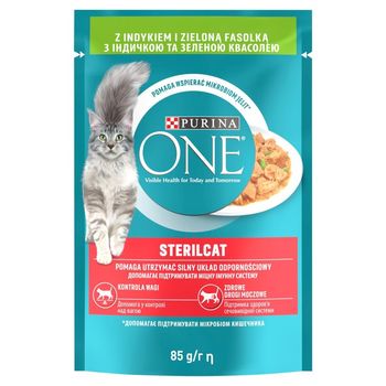 PURINA ONE Sterilcat Karma dla kotów z indykiem i zieloną fasolką 85 g