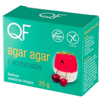 QF Roślinna substancja żelująca agar agar z wodorostów 25 g
