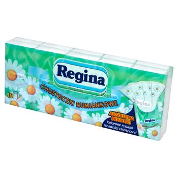 Regina Chusteczki higieniczne rumiankowe 4-warstwowe 10 paczek po 9 chusteczek