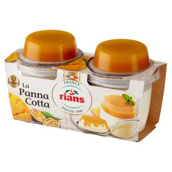 Rians Panna Cotta z sosem o smaku mango i marakui  2 x 120g