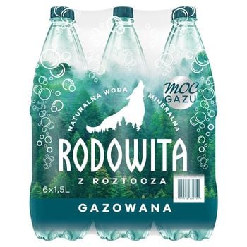 Rodowita z Roztocza Naturalna woda mineralna gazowana 6 x 1,5 l