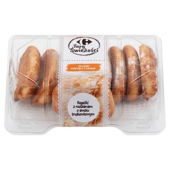 Carrefour Targ Świeżości Rogaliki z nadzieniem o smaku truskawkowym 250 g