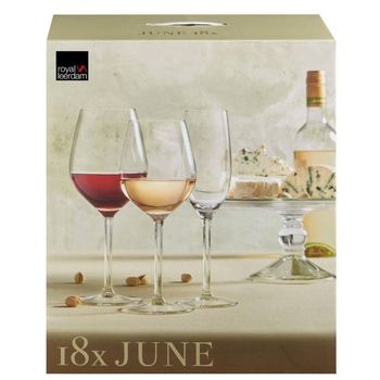 Royal Leerdam June Komplet kieliszków do białego, czerwonego wina i szampana 18 szt.