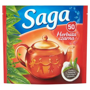 Saga Herbata czarna 70 g (50 torebek)