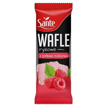 Sante Wafle ryżowe z polewą malinową 66 g
