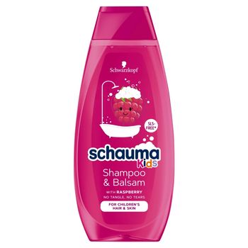 Schauma Kids Szampon i odżywka do włosów dla dziewczynek z ekstraktem z maliny 400 ml