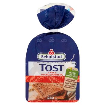 Schulstad Tost z mąką pełnoziarnistą Chleb tostowy 250 g