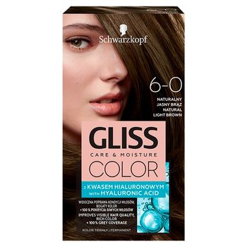 Schwarzkopf Gliss Color Farba do włosów naturalny jasny brąz 6-0