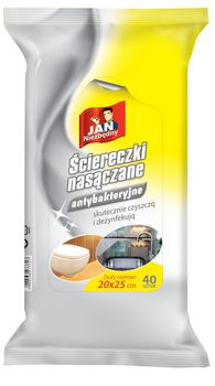 Ściereczki Nasączane Antybakteryjne JAN NIEZBĘDNY 40 szt.