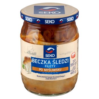 SEKO Beczka śledzi Filety po myśliwsku 550 g