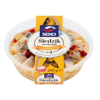 SEKO Śledzik na okrągło w oleju wiejskim 200 g
