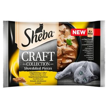 Sheba Craft Collection Karma pełnoporcjowa smaki drobiowe w sosie 340 g (4 x 85 g)