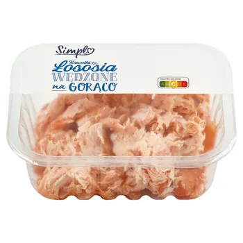 Simpl Kawałki łososia wędzone na gorąco 200 g