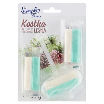 Simpl Choice Kostka do toalety dwufazowa leśna 3 x 40 g