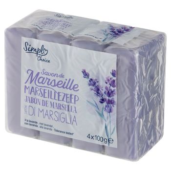 Simpl Mydło marsylskie z ekstraktem z lawendy 4 x 100 g