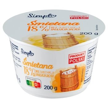 Simpl Śmietana 18 % 200 g