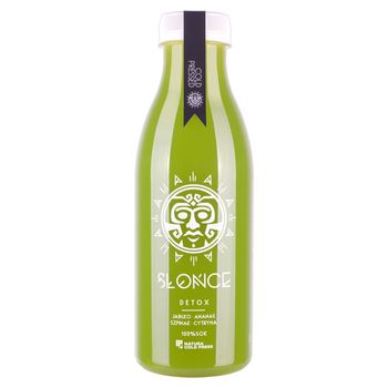 Słońce Sok 100% jabłko ananas szpinak cytryna detox 520 ml