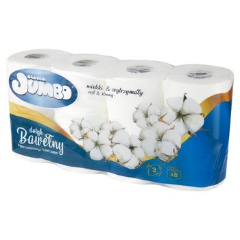 Słonik Jumbo Papier toaletowy dotyk bawełny 8 rolek