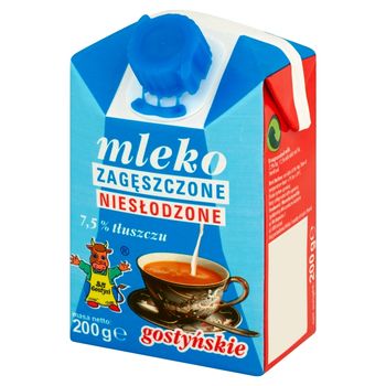 SM Gostyń Mleko gostyńskie zagęszczone niesłodzone 7,5% tłuszczu 200 g