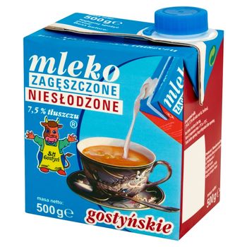 SM Gostyń Mleko gostyńskie zagęszczone niesłodzone 7,5 % tłuszczu 500 g