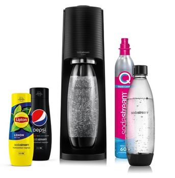 SodaStream Terra Ekspres do gazowania wody Mega zestaw + 2 Syropy