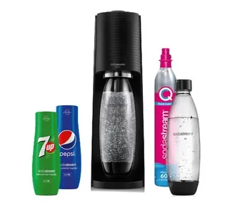 SodaStream Terra Ekspres do gazowania wody Mega zestaw + 2 Syropy