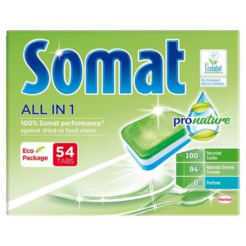 Somat Pro Nature All in 1 Tabletki do mycia naczyń w zmywarkach 864 g (54 x 16 g)
