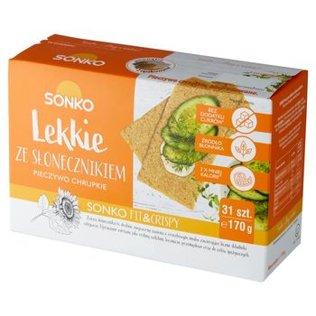 Sonko Pieczywo chrupkie Lekkie ze słonecznikiem 170 g (31 sztuk)
