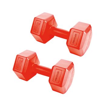 Spokey Zestaw Hantli Sześciokątnych 2x4 kg czerwony