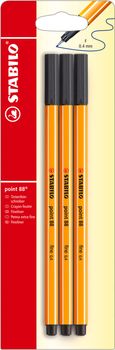 STABILO point 88 blister 3 szt. czarny