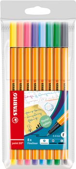 STABILO point 88 pastel etui 8 szt.